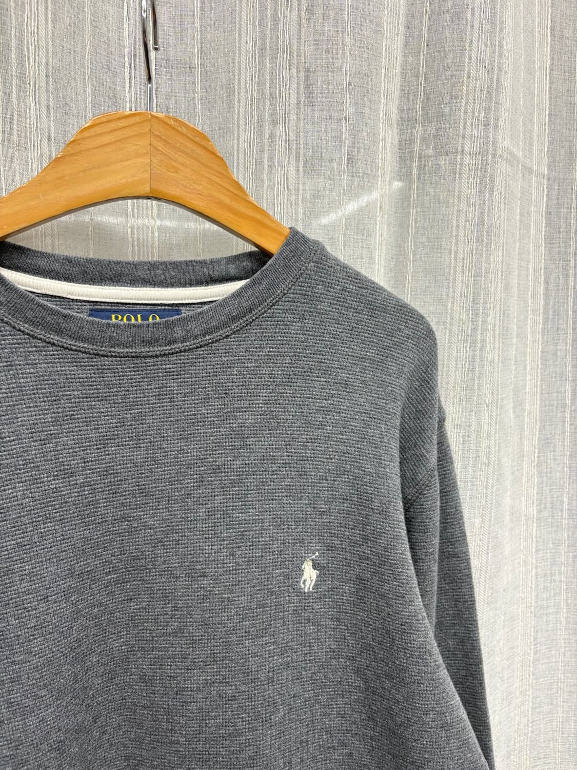 폴로 랄프로렌 롱슬리브 긴팔 와플티 Size: M 상품이미지3