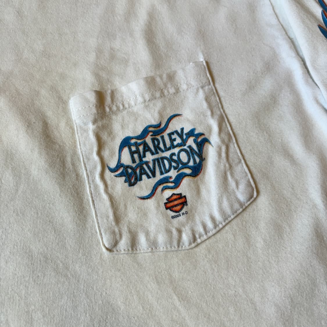 할리데이비슨 정품 화이트 플레임 긴팔 티셔츠 롱슬리브 상품이미지4