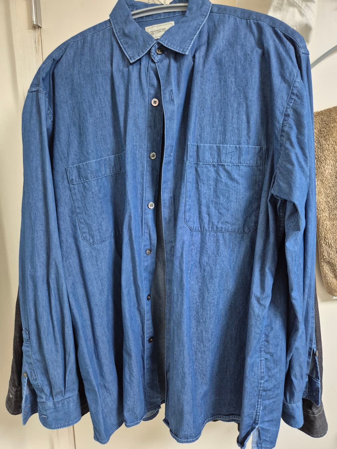 어나더오피스 컴피 데님 셔츠 인디고 01 사이즈 상품이미지3
