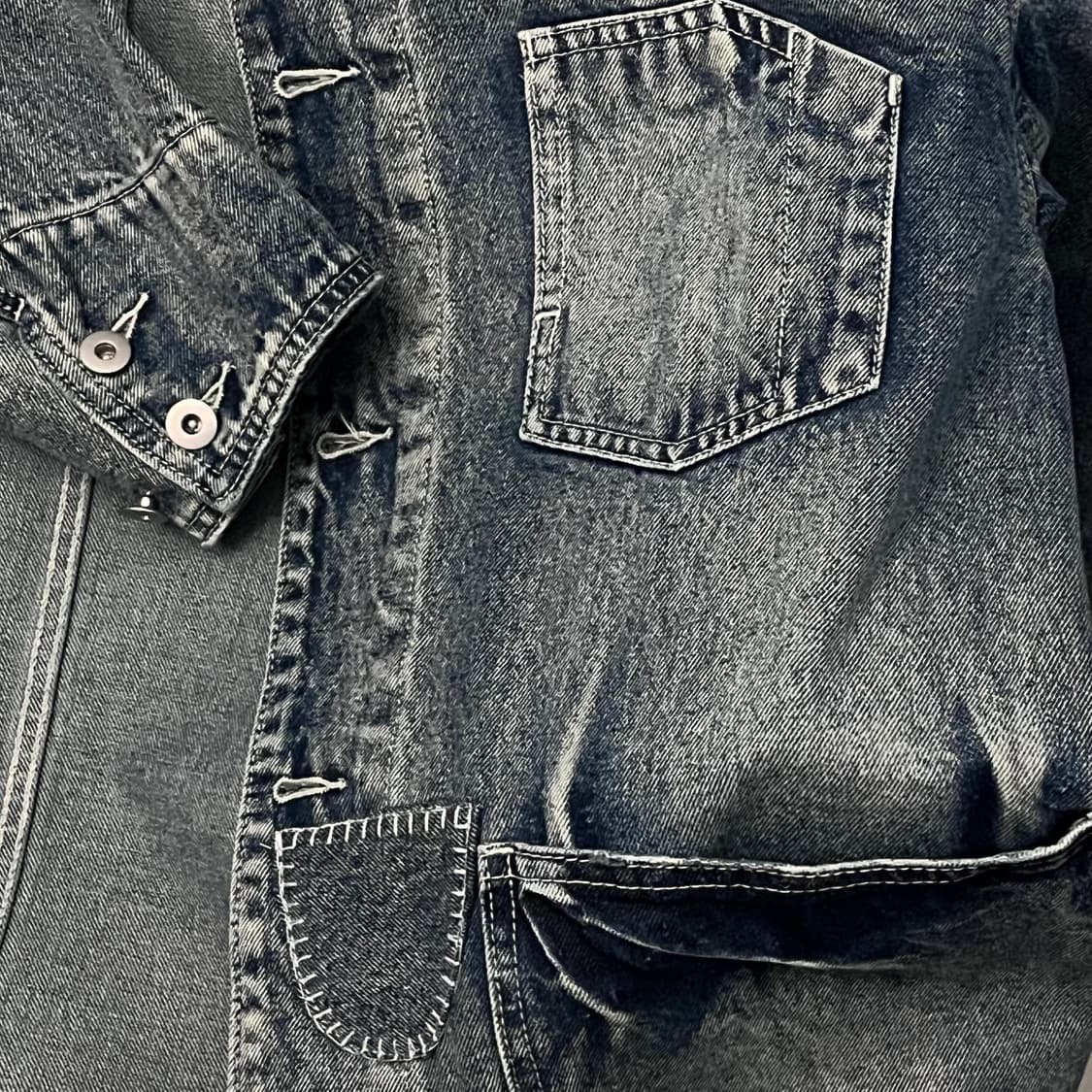 BIRTHDAY 패치워크 데님 자켓 XL (105) 상품이미지6