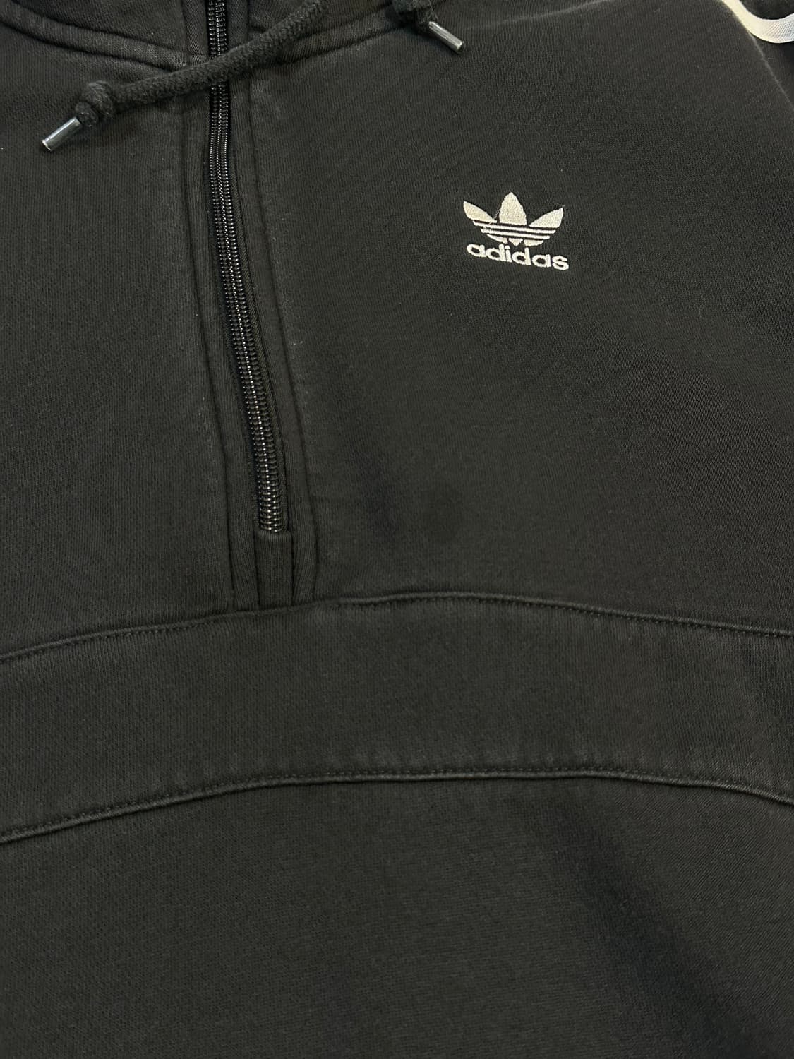 아디다스 신형 파이어버드 사이드라인 하프 반집업 후드티 블랙 상품이미지5