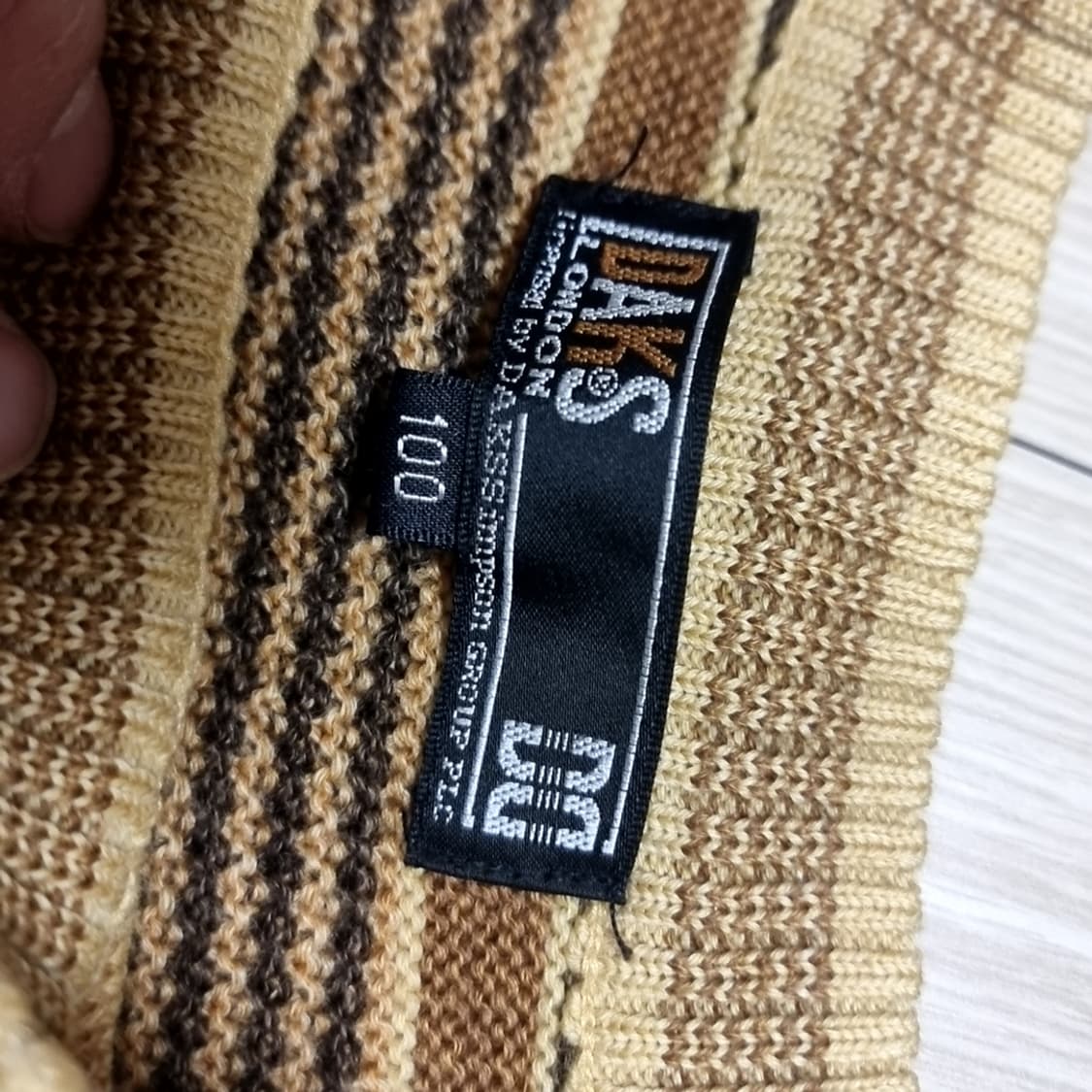 80s 닥스 빈티지 브라운톤 스트라이프 니트 스웨터(100) 상품이미지4