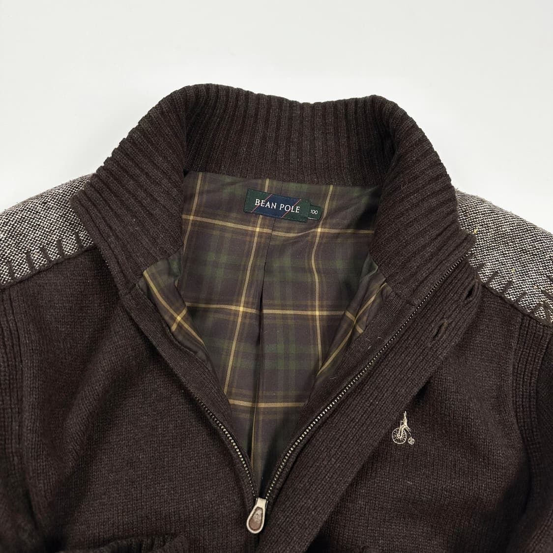 빈폴 클래식 브라운 엘보우패치 니트 집업 (L) 상품이미지5