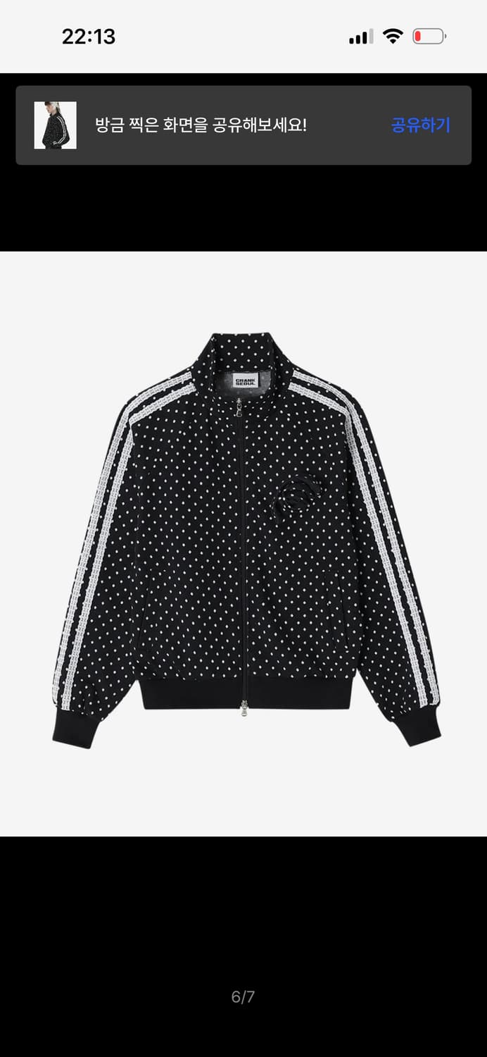 크랭크 로즈 도트 자켓 블랙 상품이미지4