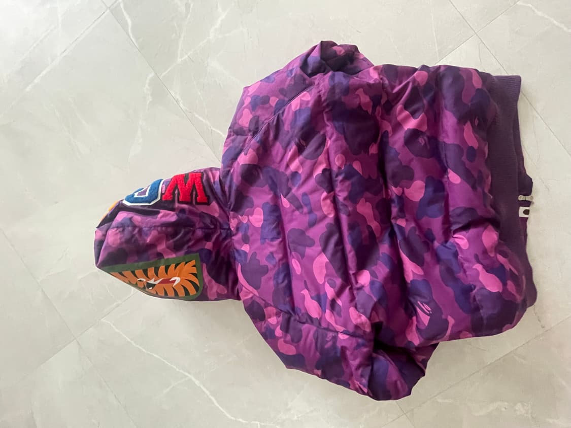 베이프 카모 퍼플 샤크패딩 상품이미지2