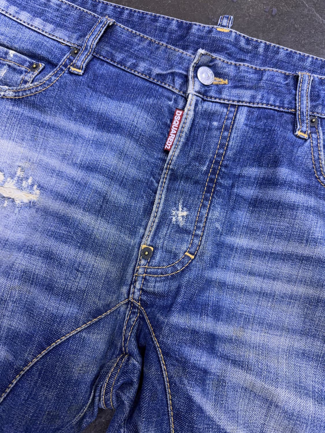 디스퀘어드2 블루탭 빈티지 타이디 바이커진 데님팬츠 52 상품이미지4