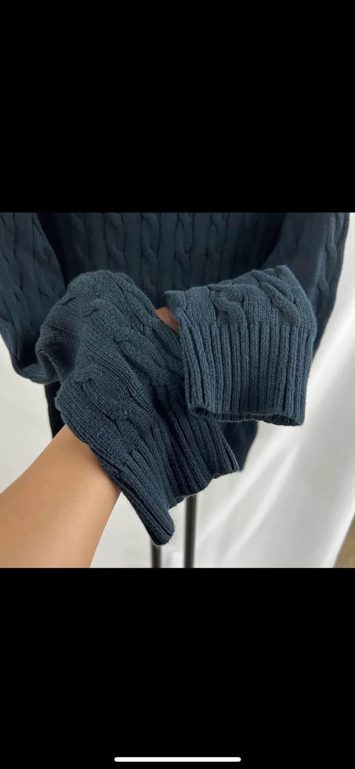 [정품/M] 폴로 랄프로렌 네이비 꽈배기 케이블 니트 상품이미지3