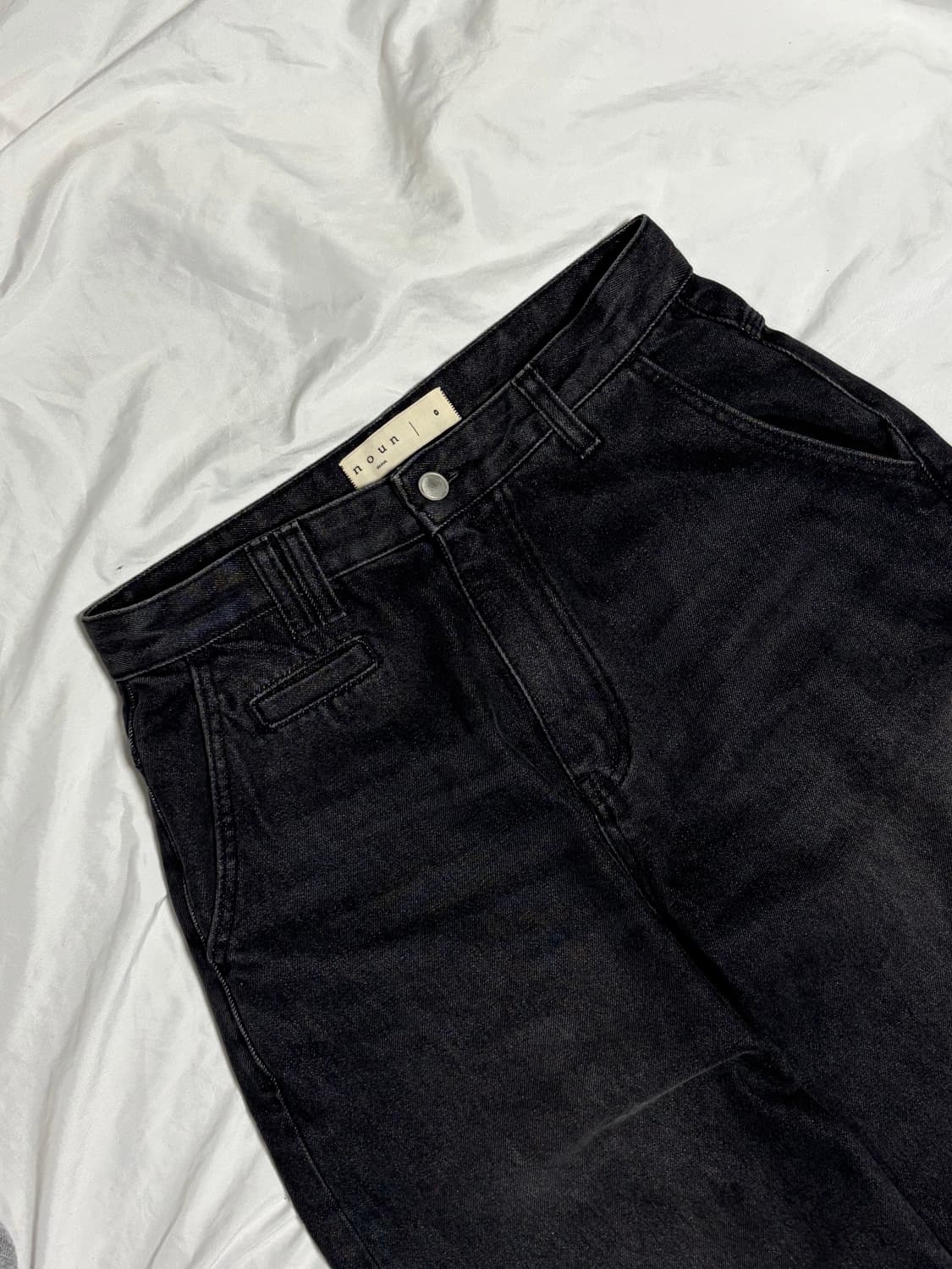 [노운] belted denim pants (charcoal) 상품이미지3