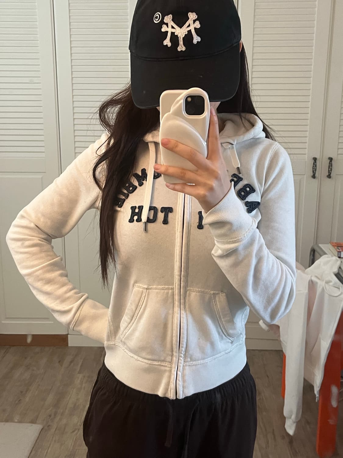 아베크롬비 후드집업 아이보리 xs 상품이미지1