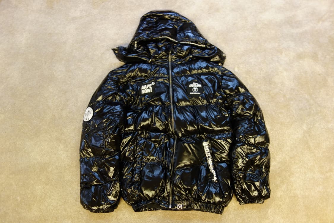 베이프 AAPE UNIVERSE 유광 패치 다운 자켓 상품이미지1