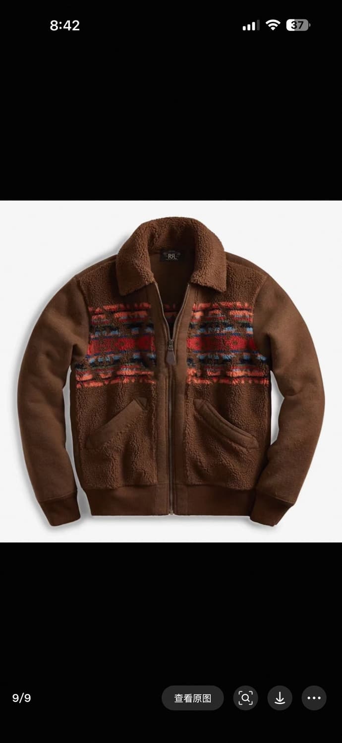 RRL 플리스 패널 자카드 재킷 m 상품이미지1