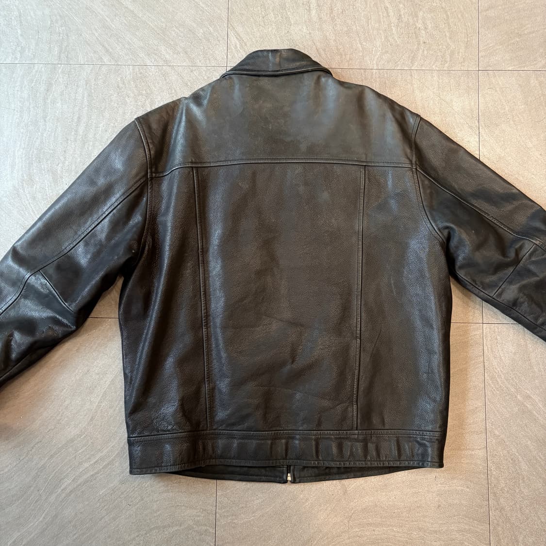 Lee 정품 블랙 소가죽 레더 가죽 자켓 상품이미지9
