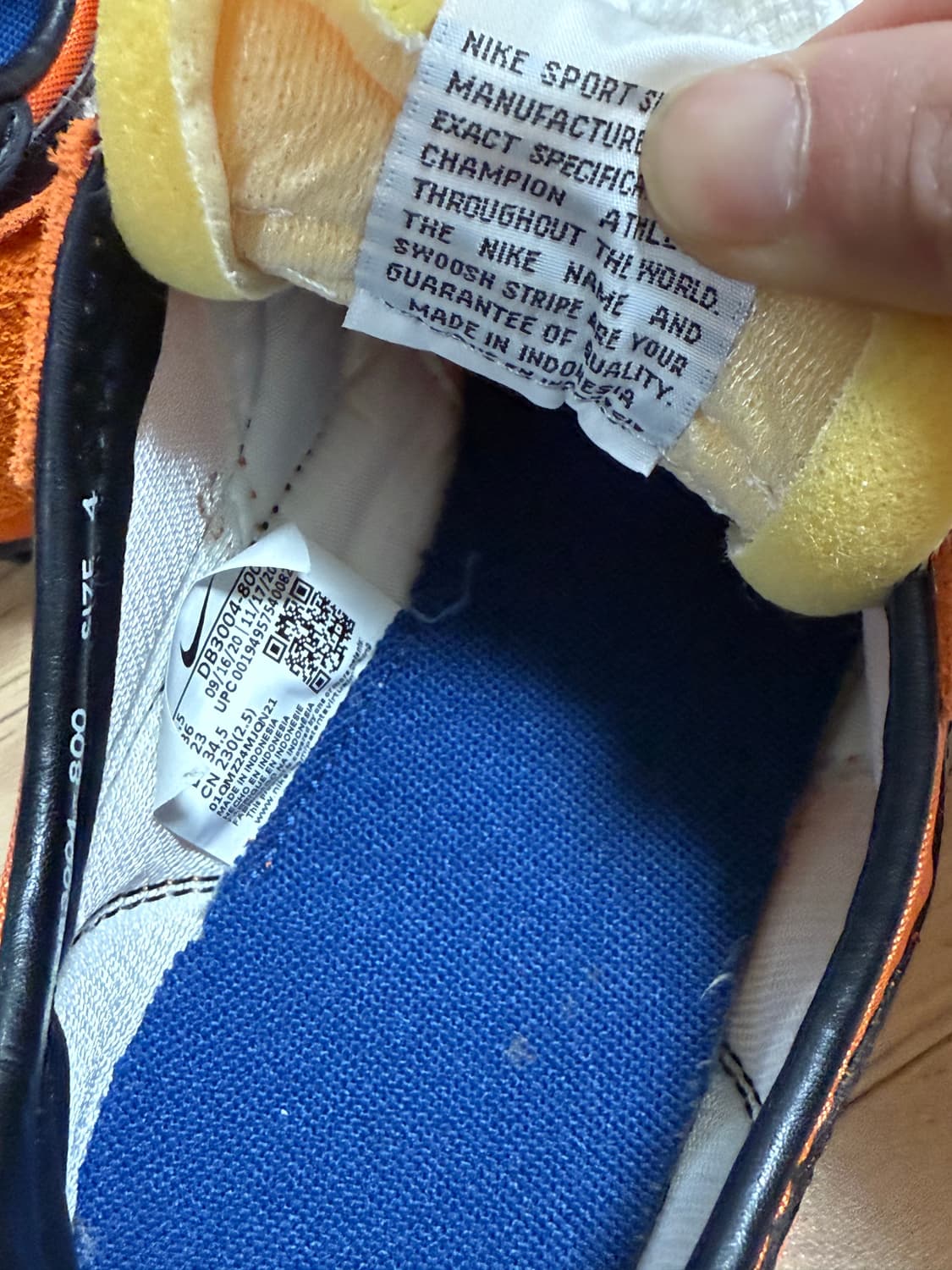 나이키 와플트레이너 스타피쉬 오렌지 230mm 상품이미지3