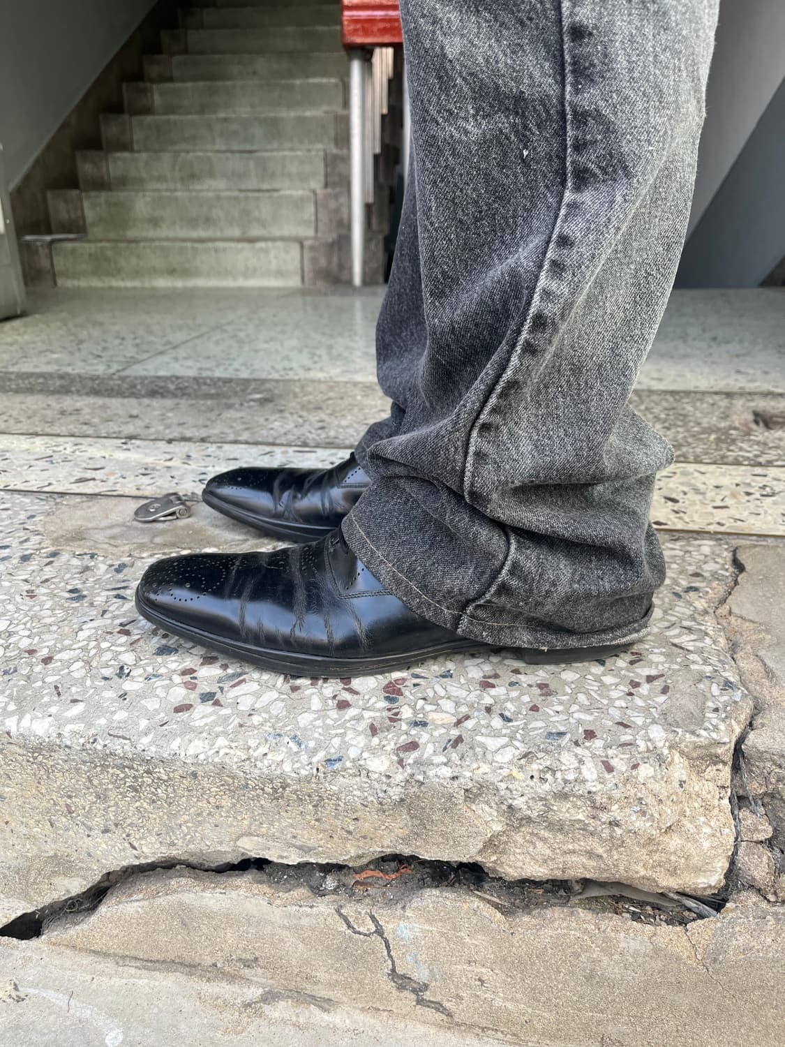 prada 레더 윙팁 스퀘어토 더비 슈즈 상품이미지2