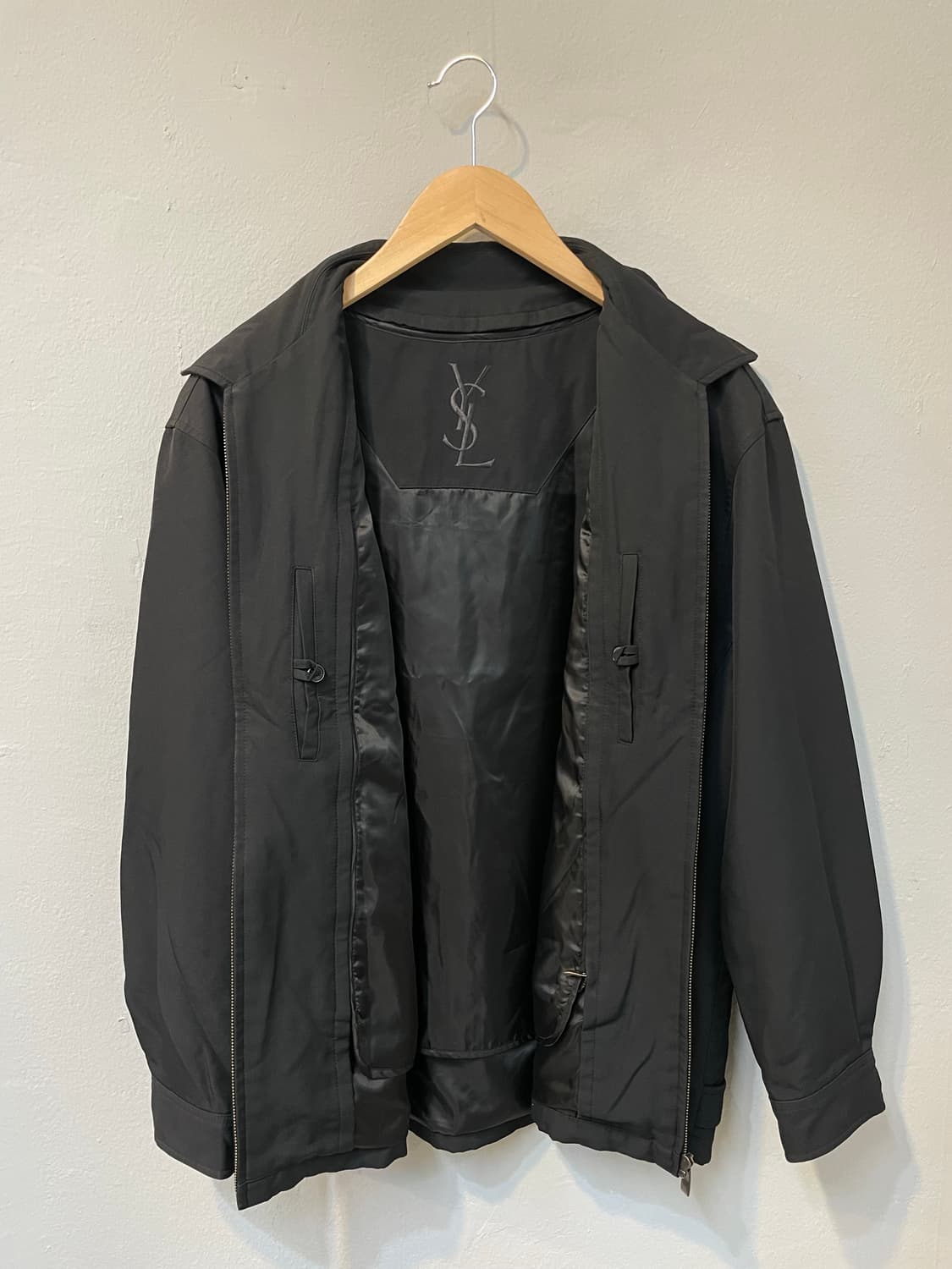 100)90's 입생로랑 블랙 스윙탑 자켓 상품이미지3