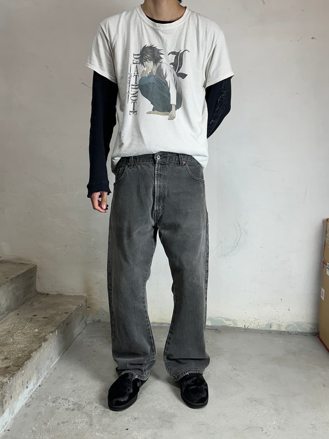 00's 빈티지 리바이스 517 블랙 부츠컷 플레어진 상품이미지4