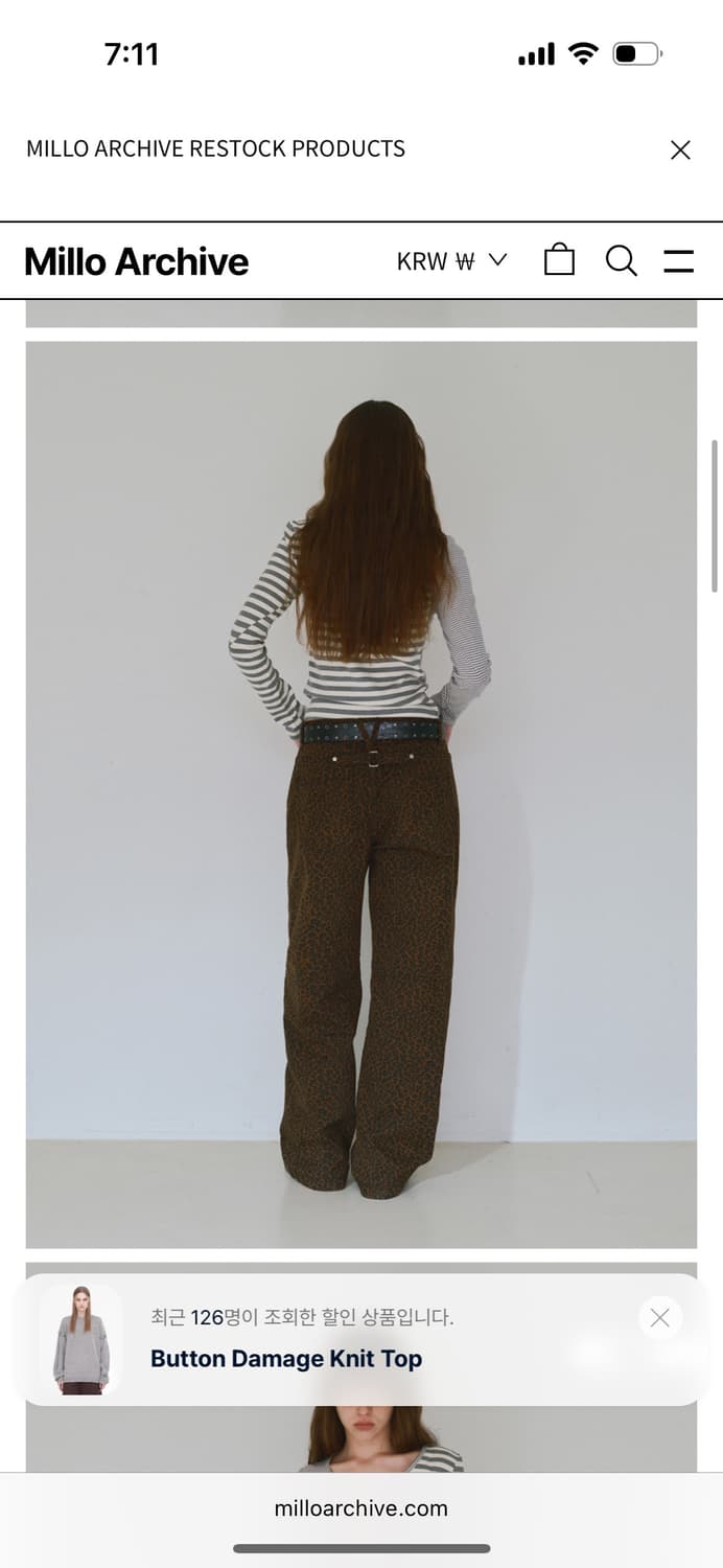 Mixed Pattern T-shirts [Stripe Gray] 상품이미지5