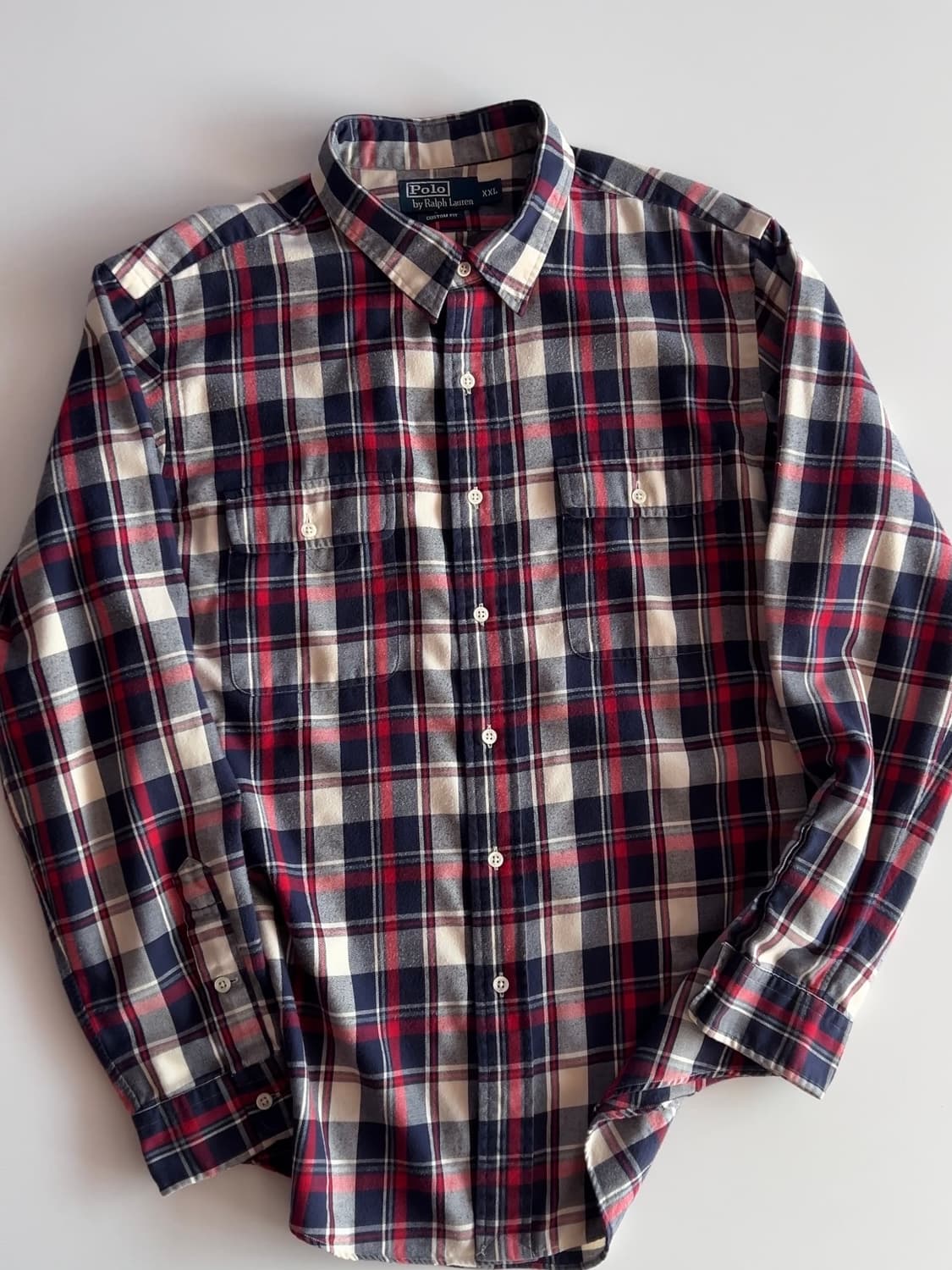 폴로 랄프로렌 투포켓 체크 셔츠 XXL 상품이미지2