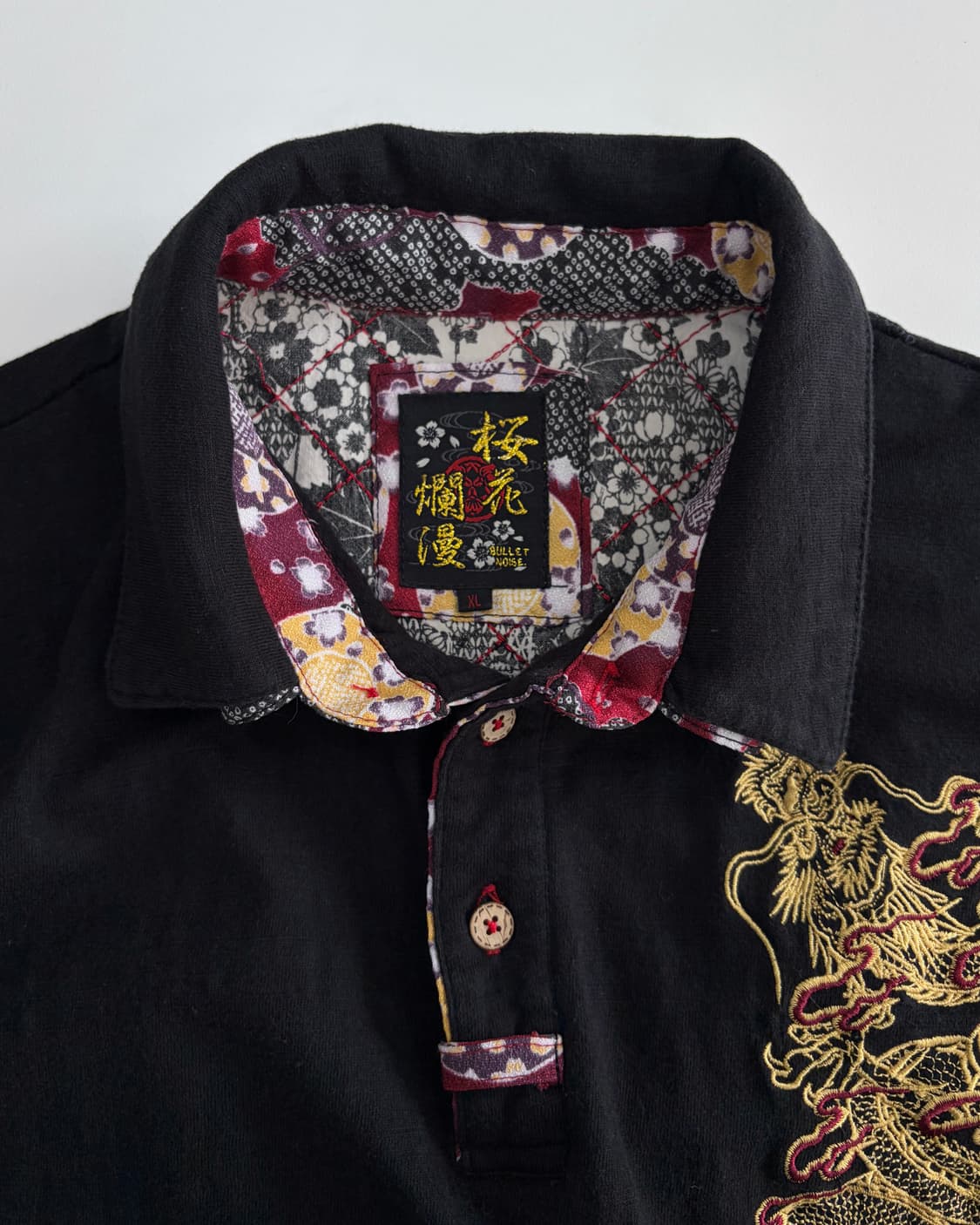 [M]JPN 오리엔탈 드래곤 자수 반팔 티셔츠 상품이미지7