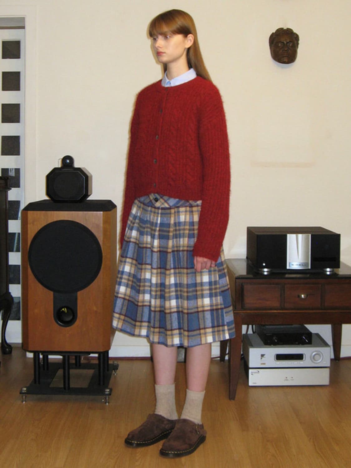 시눈 가디건 FISHER CROP HAIRY CARDIGAN (RED) 상품이미지3