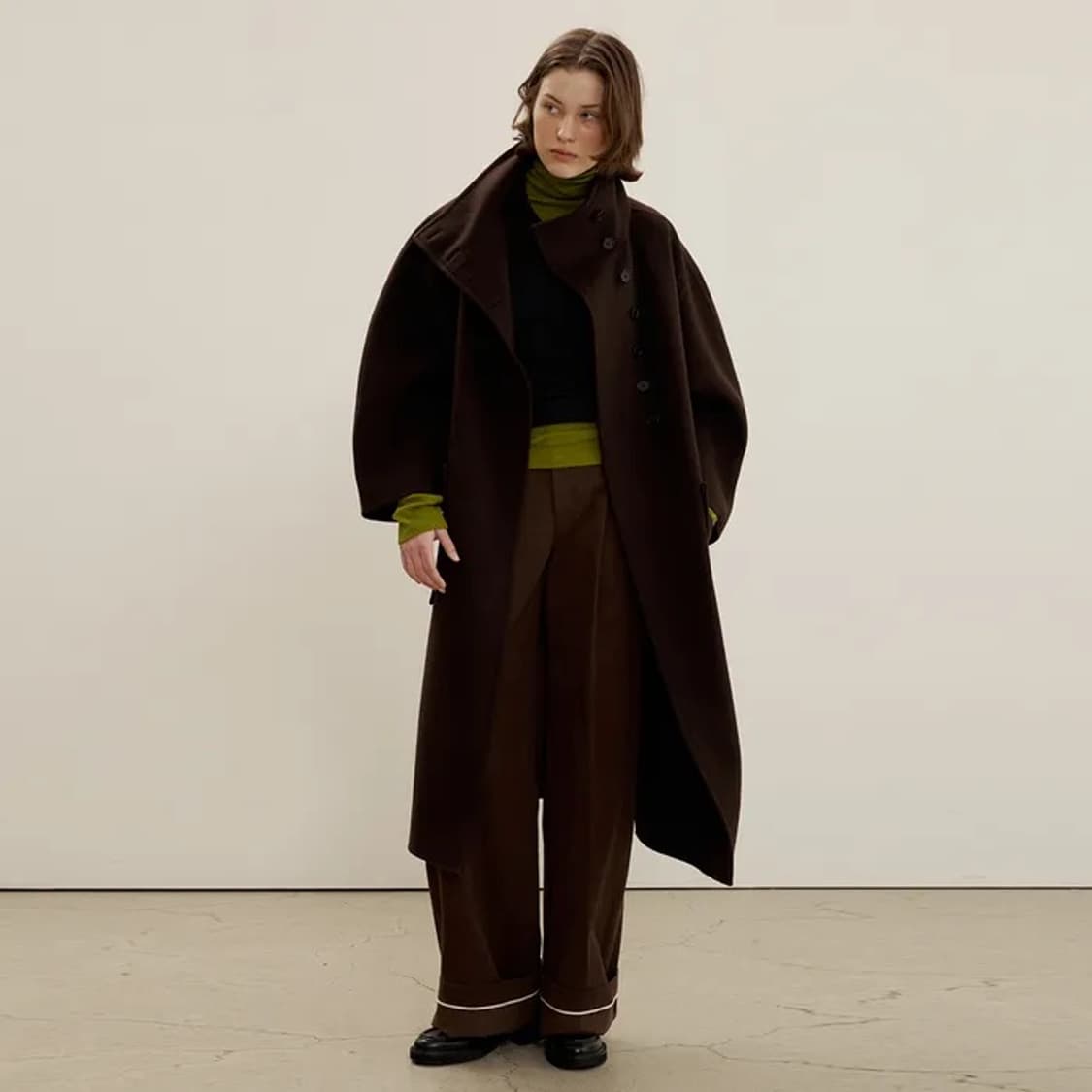 라퍼지포우먼 브라운 롱 코트 상품이미지1