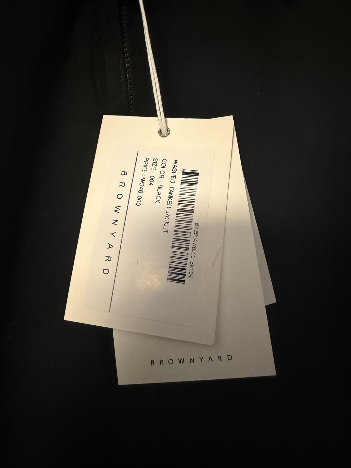 (마지막할인)26ss 브라운야드 워시드 탱커 자켓 블랙 4 새제품 상품이미지4