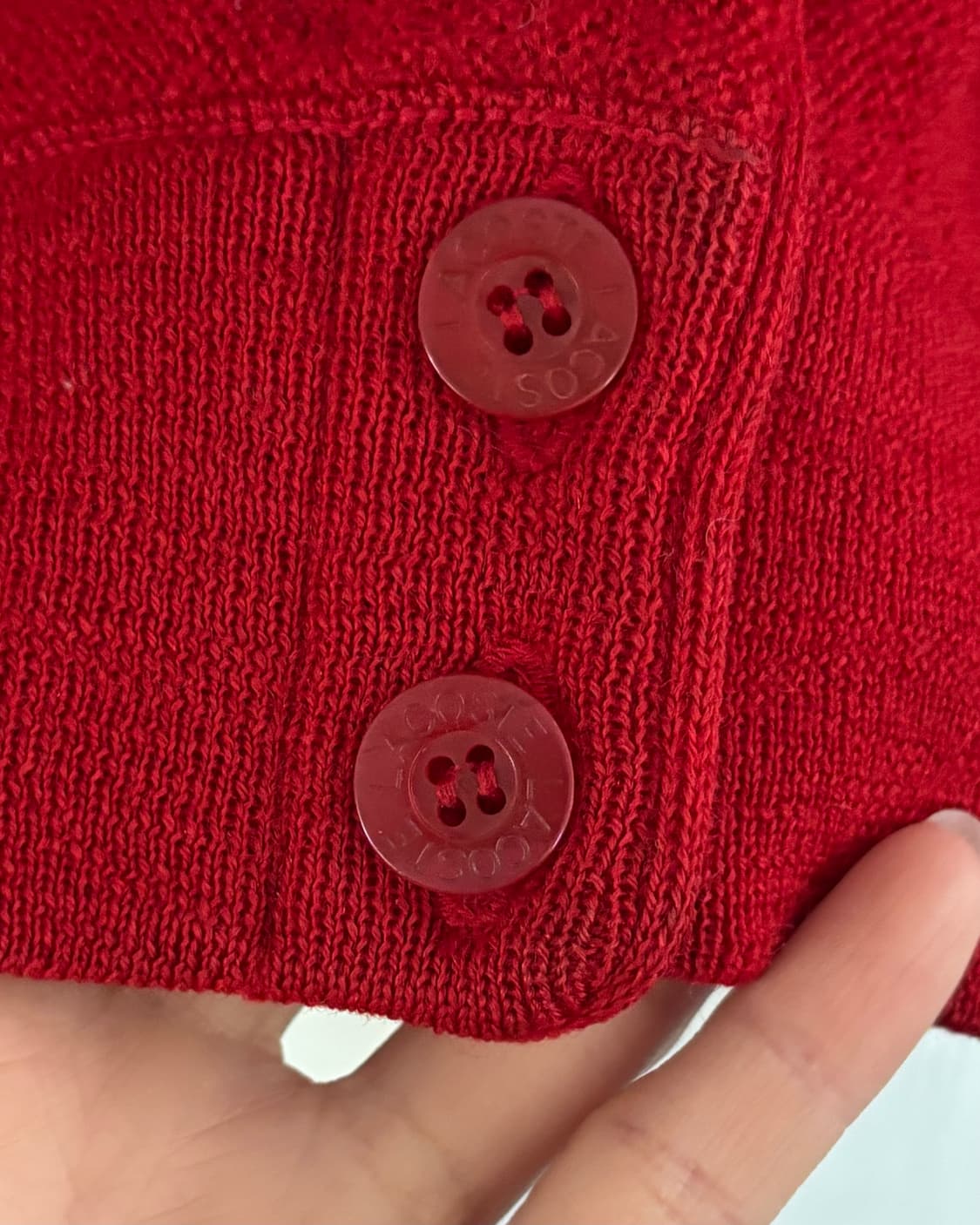 Lacoste 라코스테 레드컬러 브이넥 울 가디건 상품이미지6