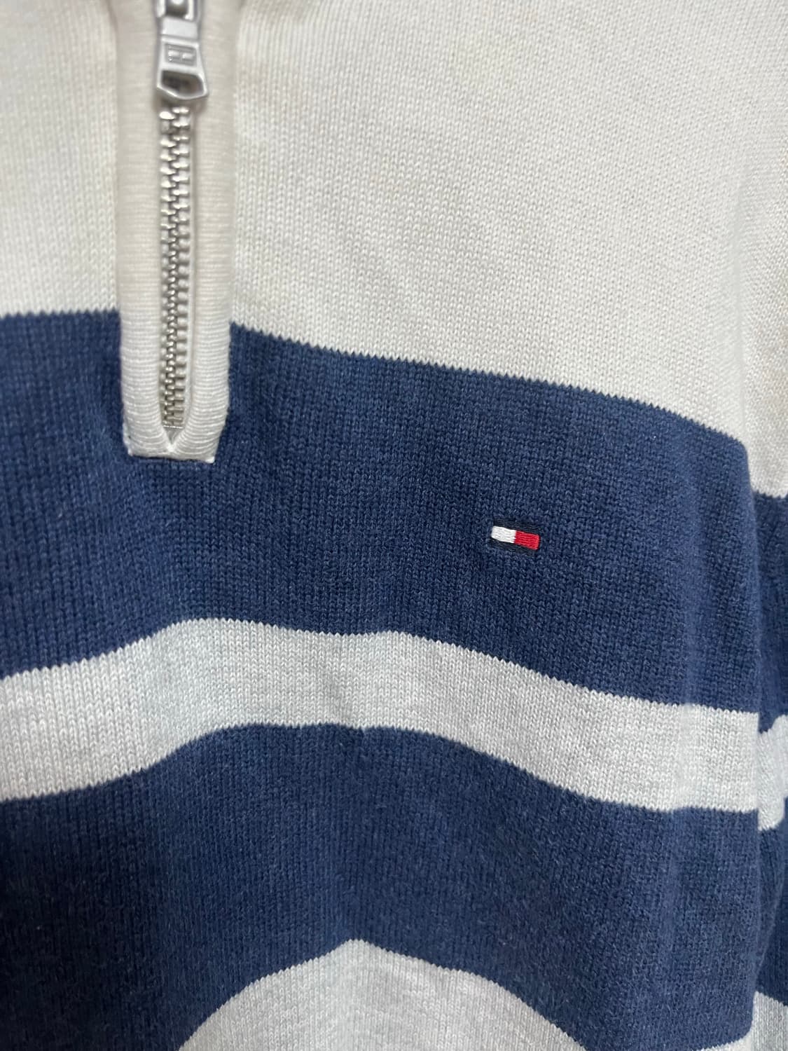 타미힐피거 스트라이프 집업 니트 상품이미지2