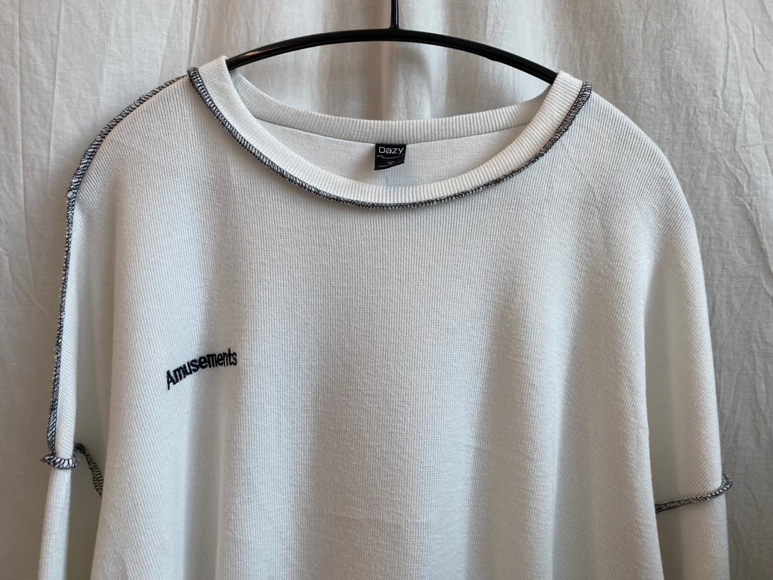 DAZY 화이트 오버핏 티셔츠(F) 상품이미지3