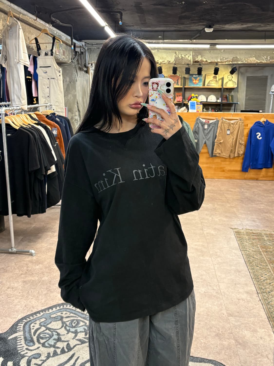 마땡킴 블랙 롱 슬리브 #csz4280 상품이미지1