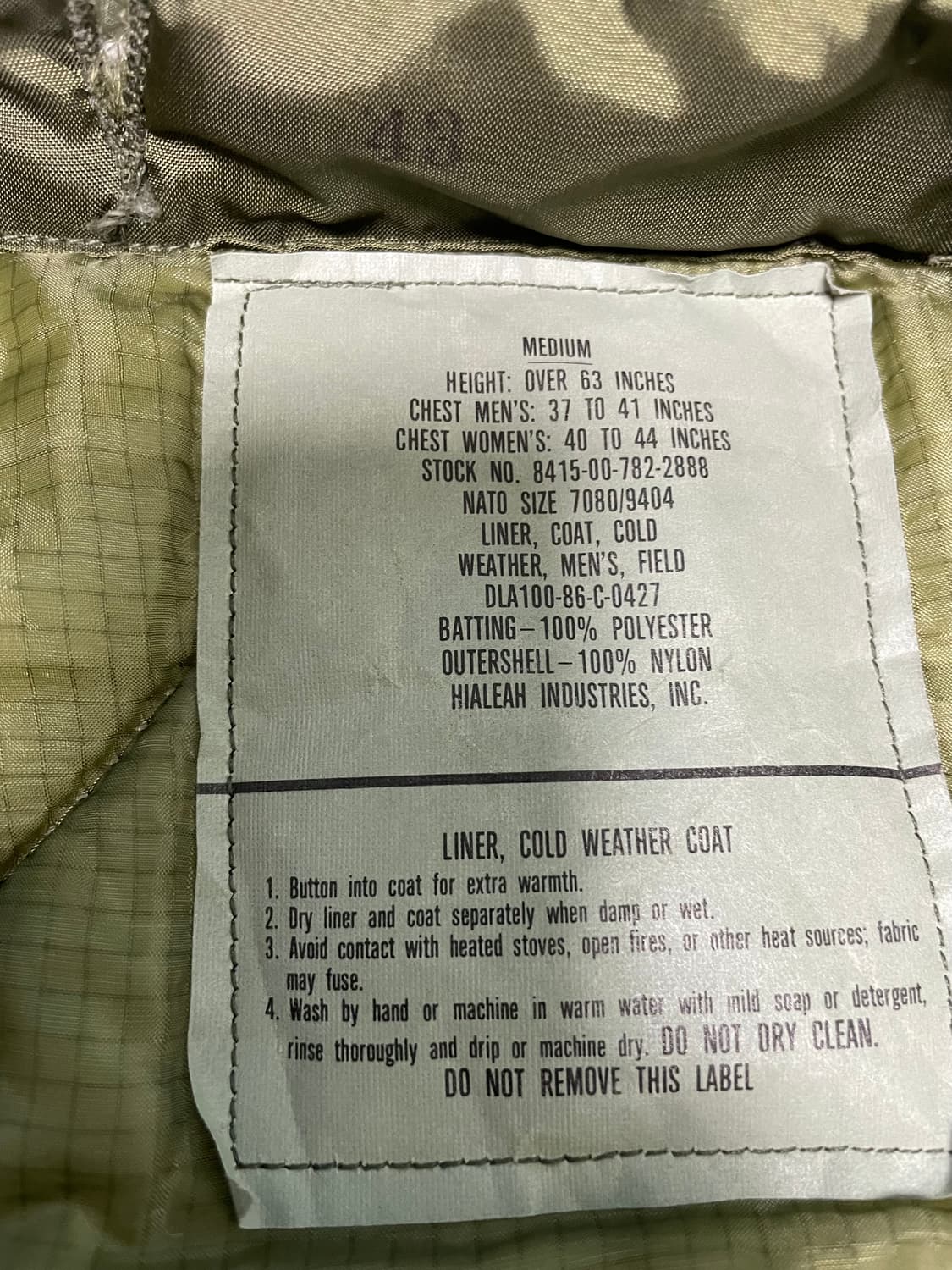 m65 피쉬테일 og 개파카 오리지널 미디움 세트 민트급 상품이미지4