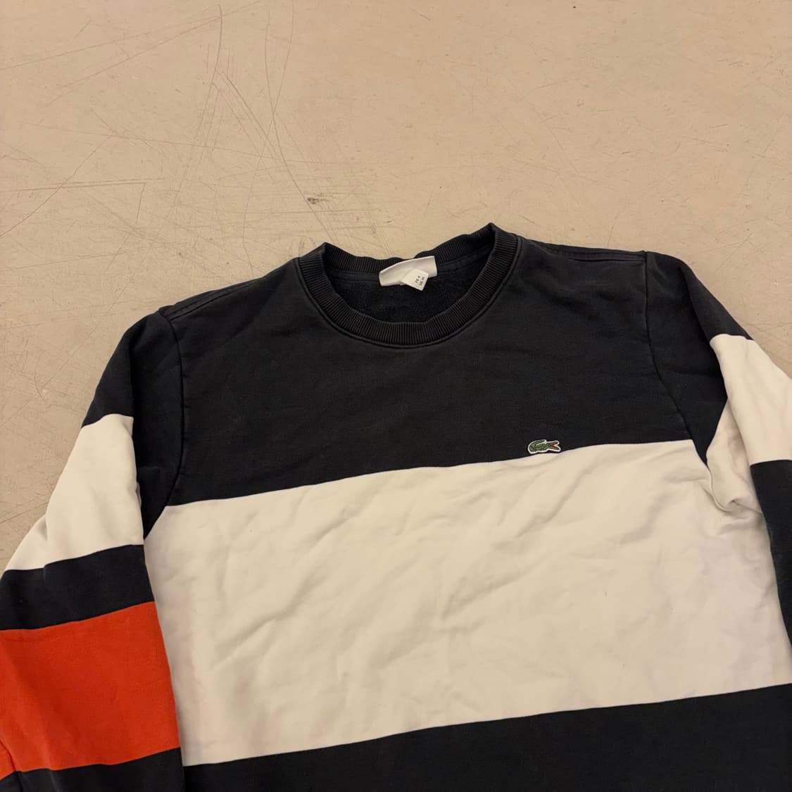 라코스테 컬러블럭 스몰로고 맨투맨 상품이미지2
