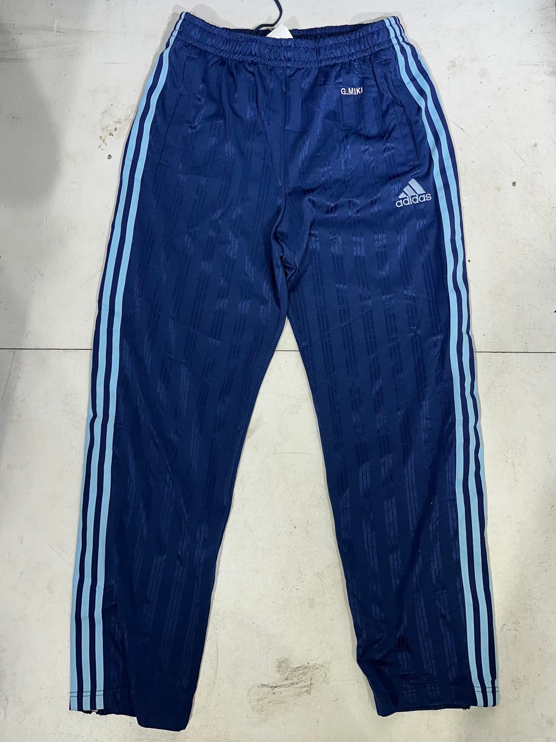 아디다스 네이비 블루 삼선 와이드 추리닝 바지 트레이닝 팬츠 L 상품이미지4
