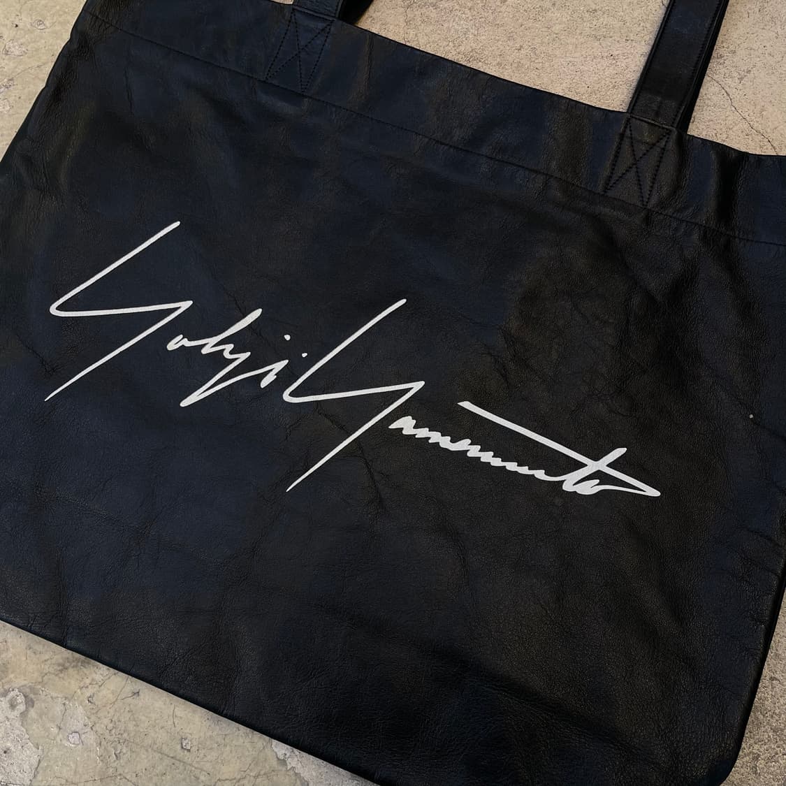 요지야마모토 로고 레더 토트백 상품이미지3