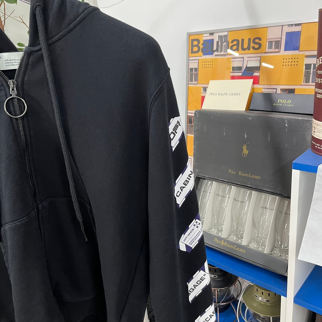 오프화이트 프린팅 후드 집업 S 상품이미지3