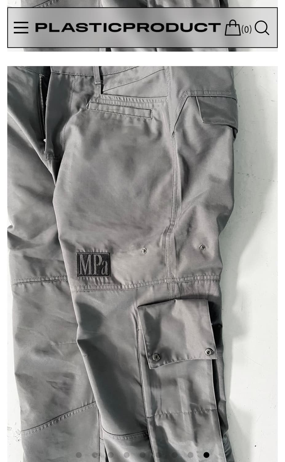 M플라스틱프로덕트 MULTI PANEL CARGO PANTS (GREY) 상품이미지9