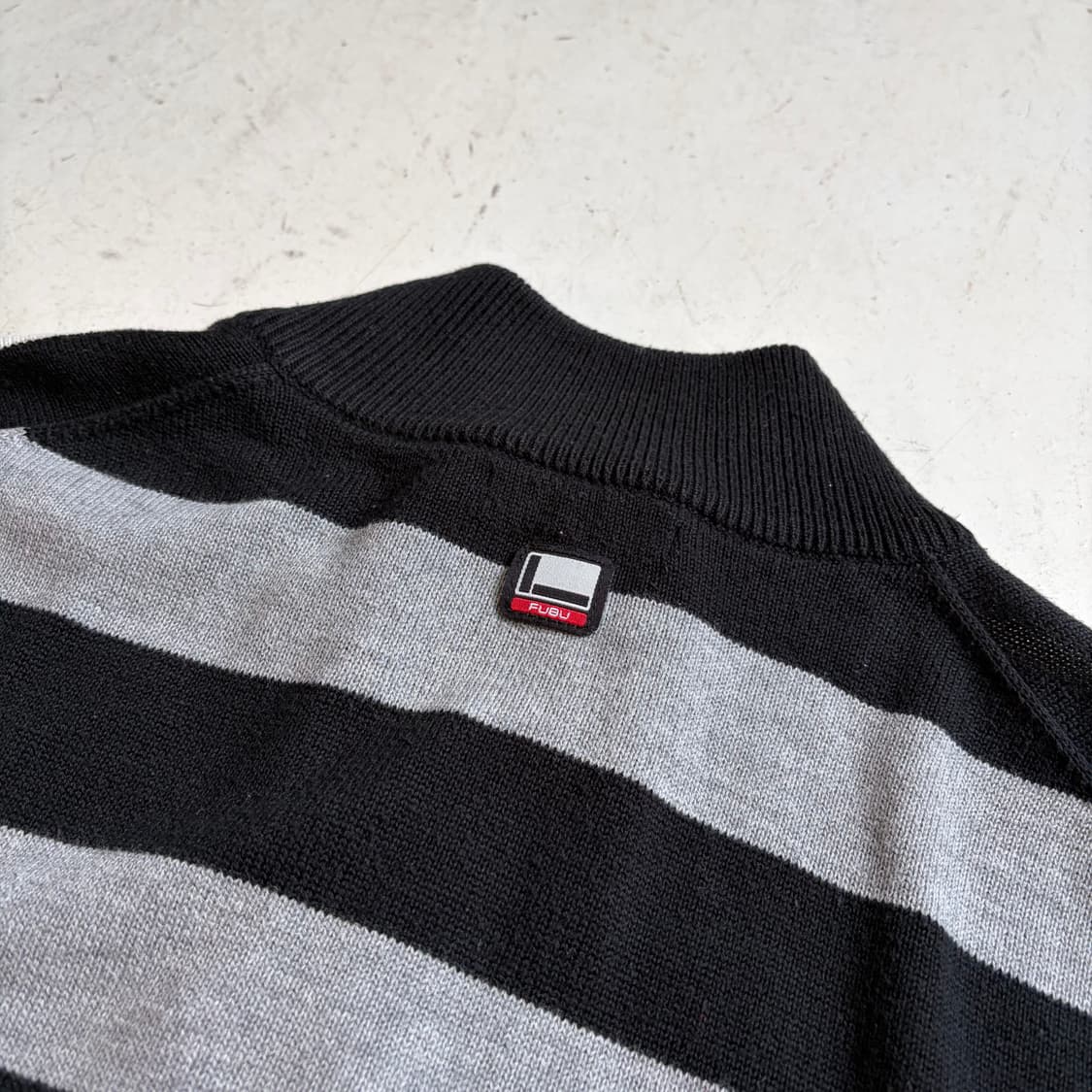 00s FUBU 후부 빈티지 니트집업 져지 XL 상품이미지9