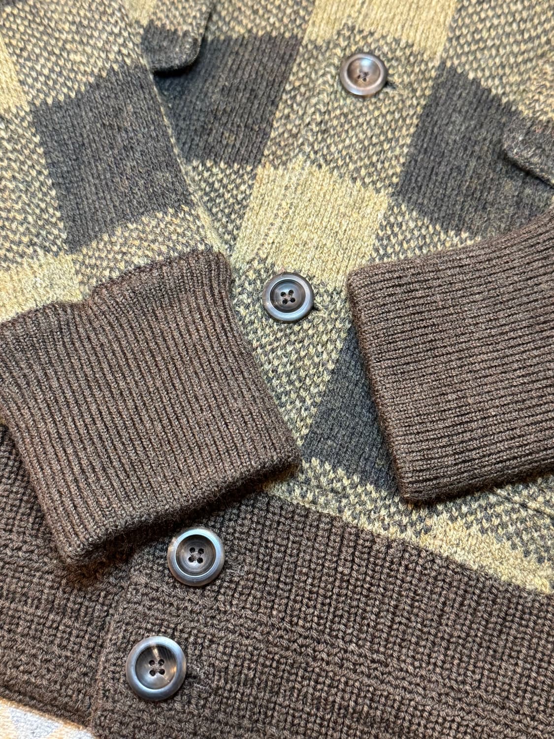 [L] RRL 더블알엘 버팔로 체크 울 자켓 브라운 상품이미지5