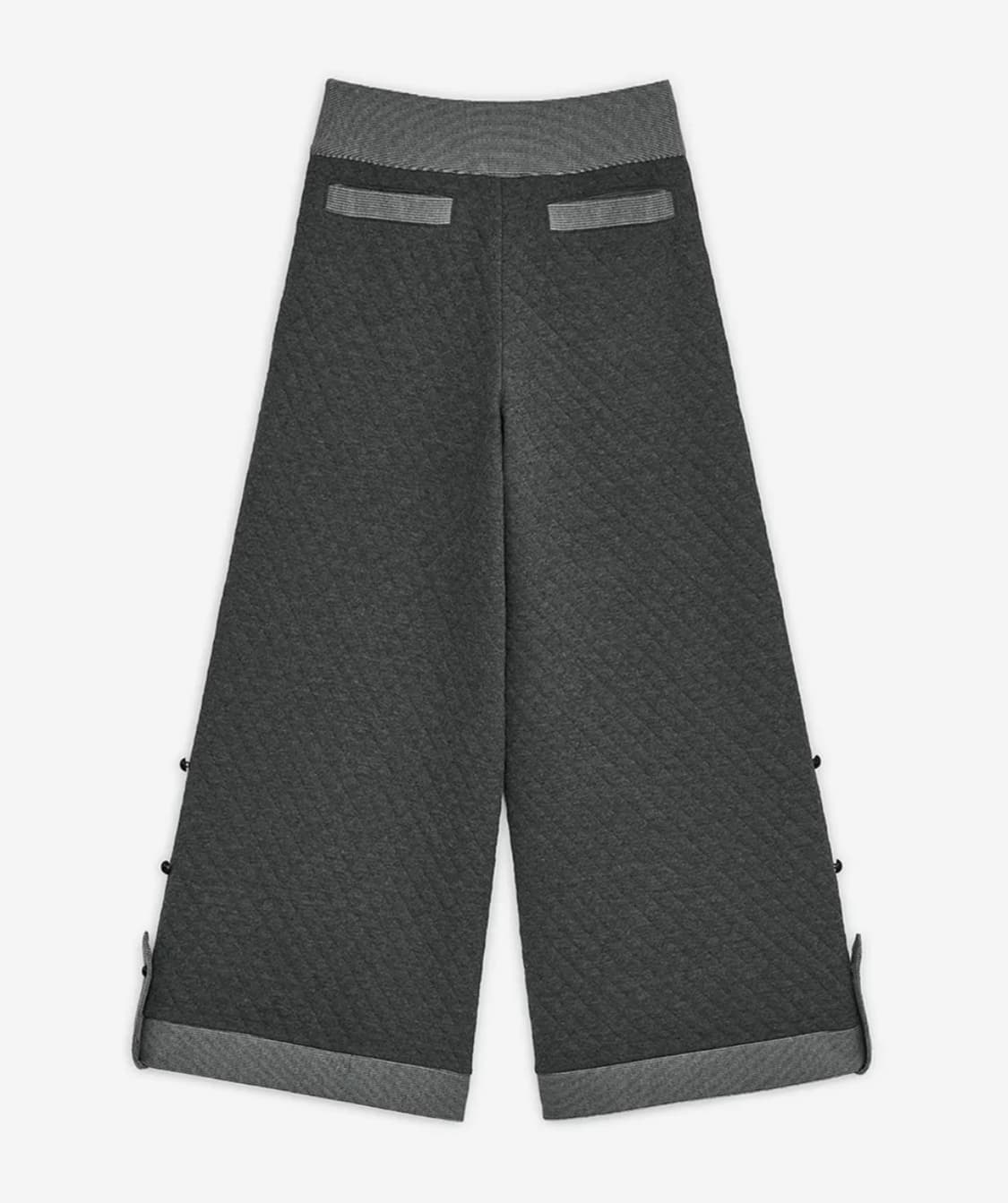 퀼팅 플랩 버튼 팬츠 그레이 상품이미지2