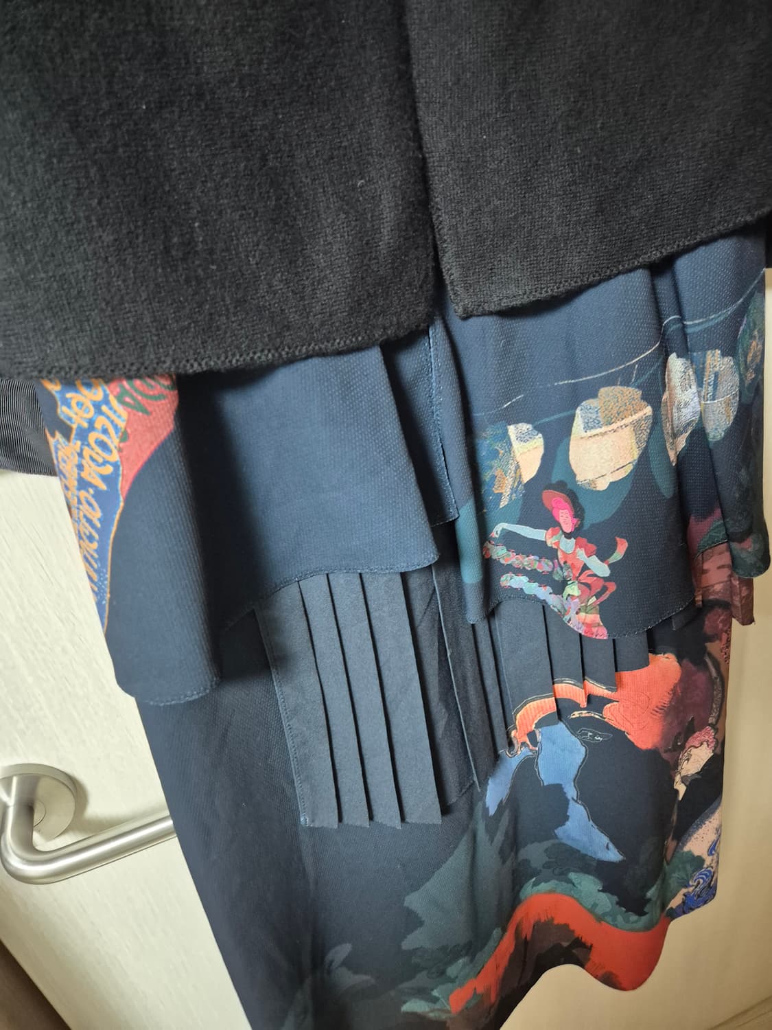 타임 TIME 한섬 울니트 원피스 패턴 드레스 롱원피스 상품이미지6