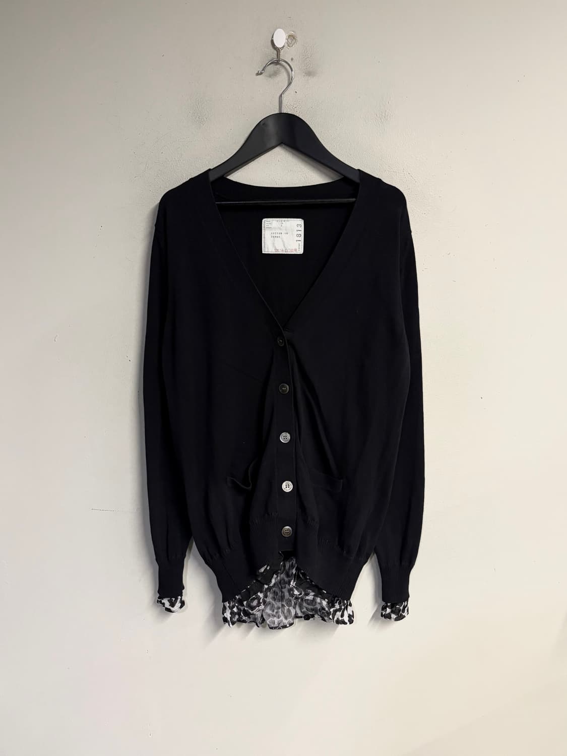 SACAI leopard layered cardigan  상품이미지1