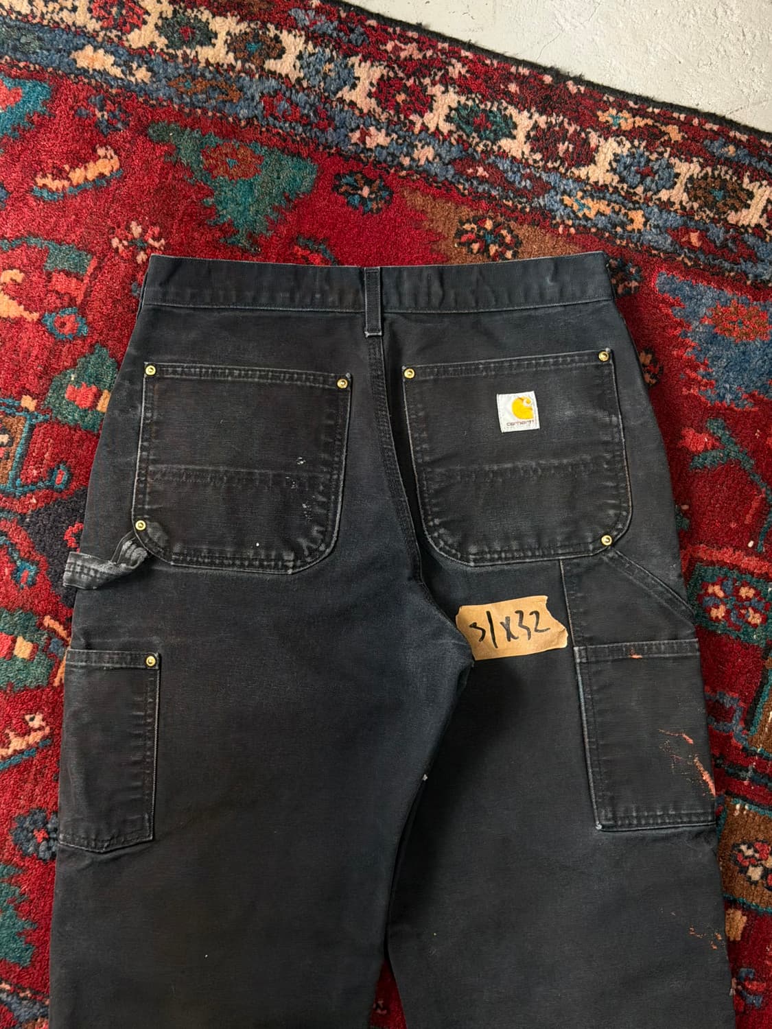 OG USA Made 칼하트 B01 더블니 블랙 칼하트 썩블니 카펜터 상품이미지6