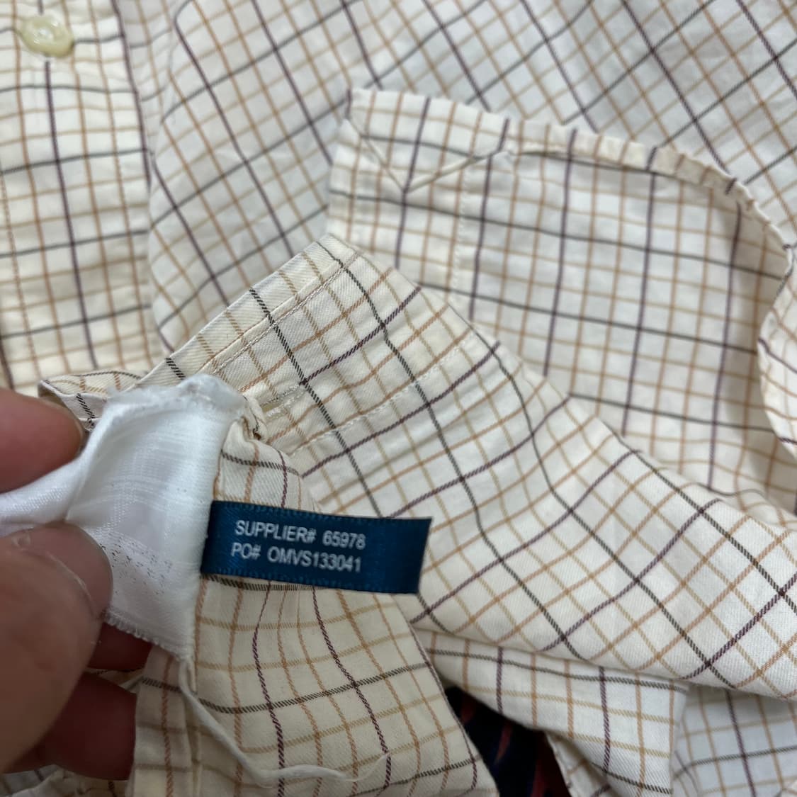 폴로 랄프로렌 버튼다운 베이지 체크 셔츠 XL/105 상품이미지7