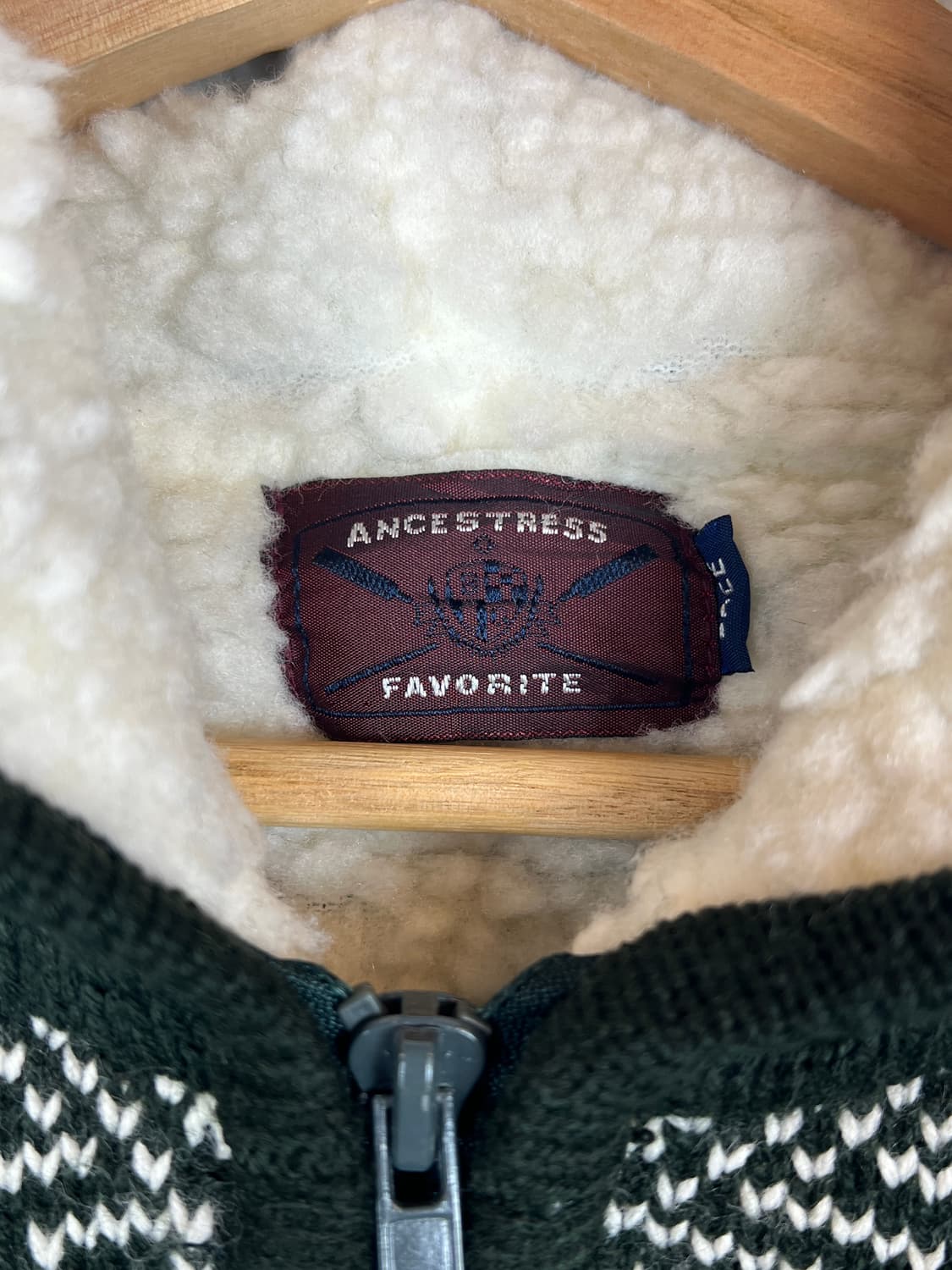 Ancestress 패턴 퍼 후드 집업 FREE 상품이미지3