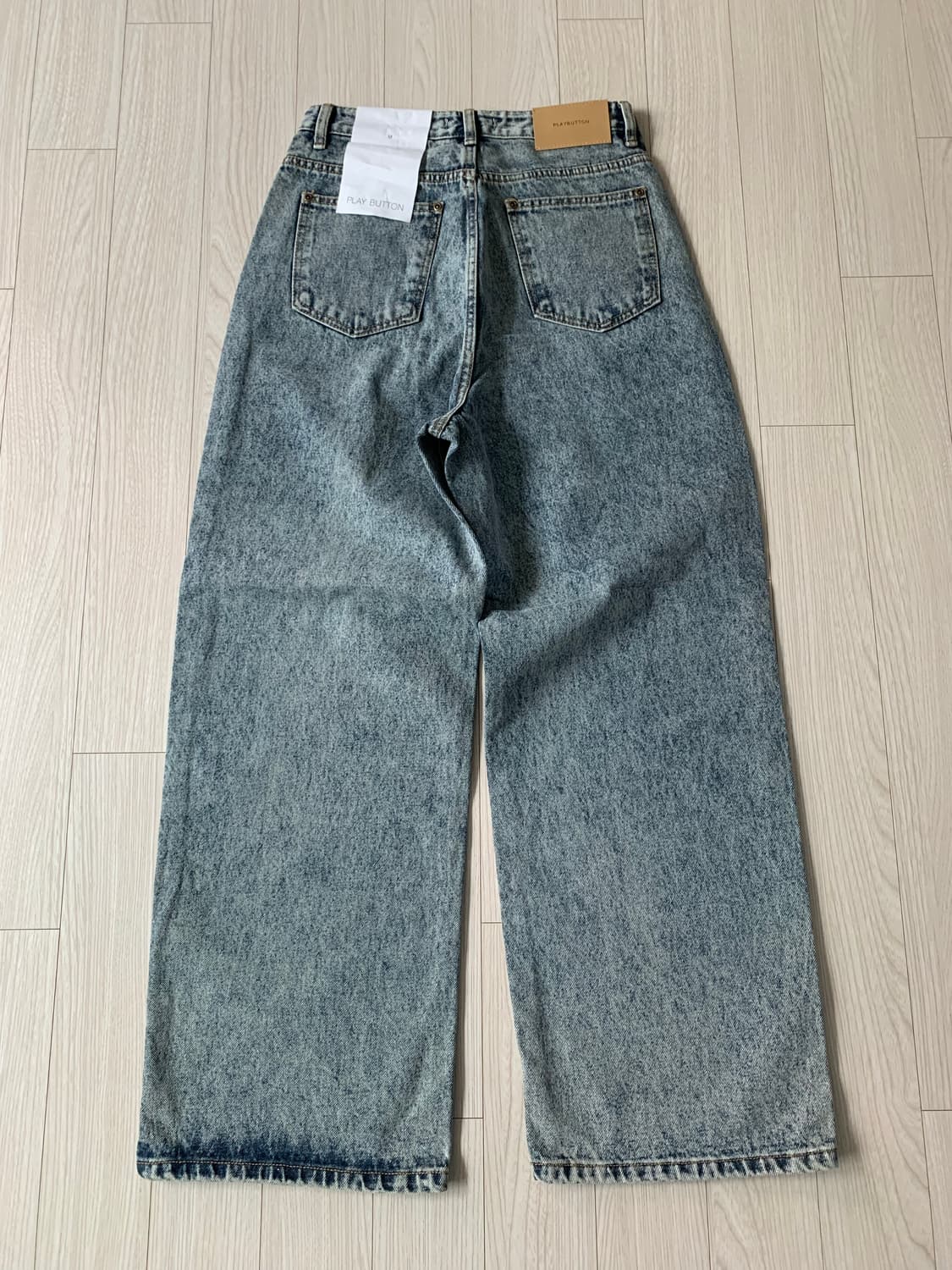 블루 워싱 데님 와이드 팬츠 (새제품) 상품이미지4