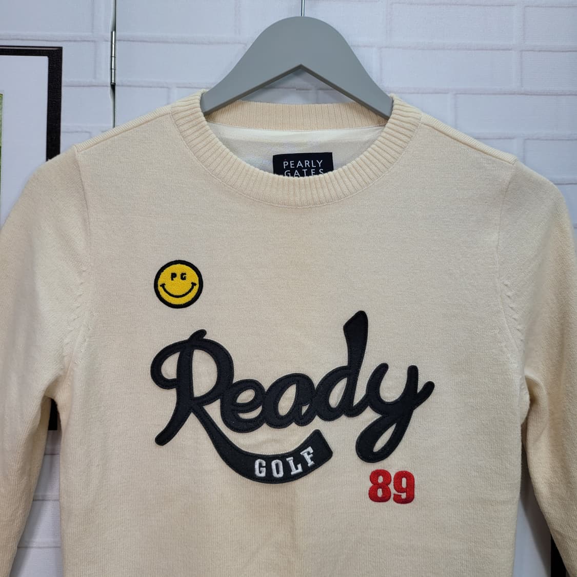 파리게이츠 골프 방풍 라운드넥 니트 스웨터 0사이즈 새상품급 상품이미지2