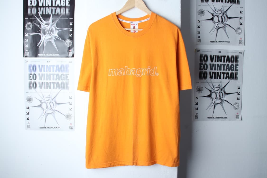 (M-XL) 마하그리드 반팔 티셔츠 빅로고 오렌지 올드스쿨-H31436 상품이미지2