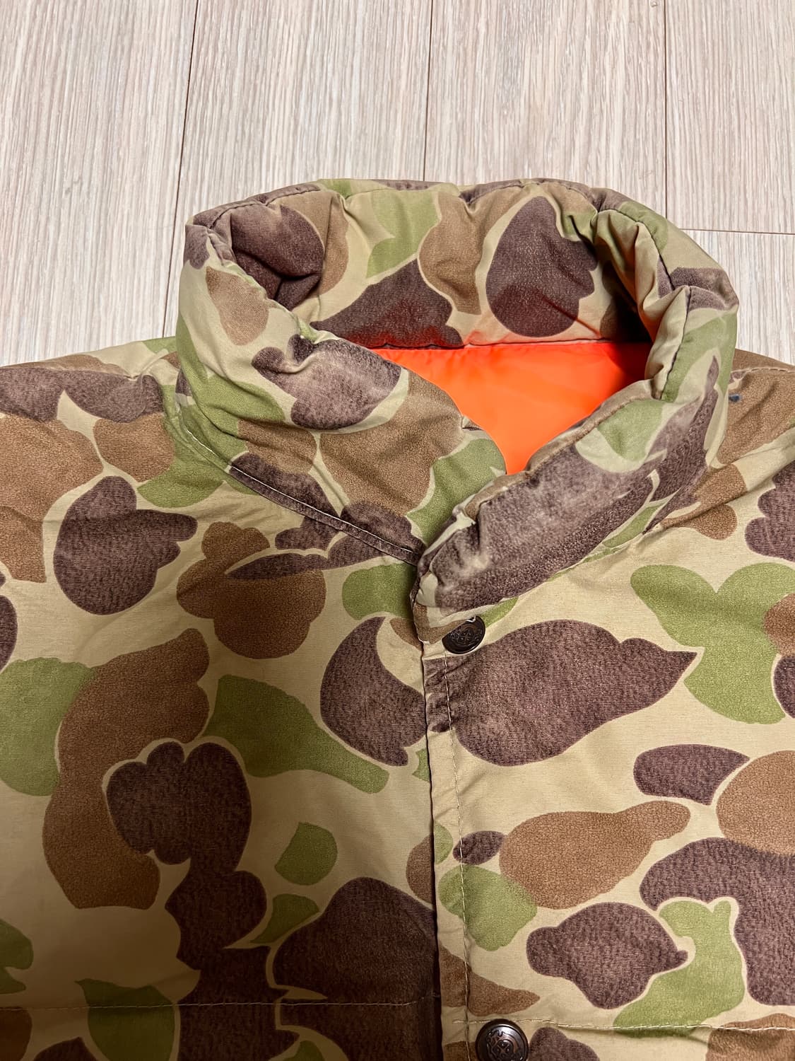 vtg 카모 리버시블 구스다운 베스트 상품이미지6