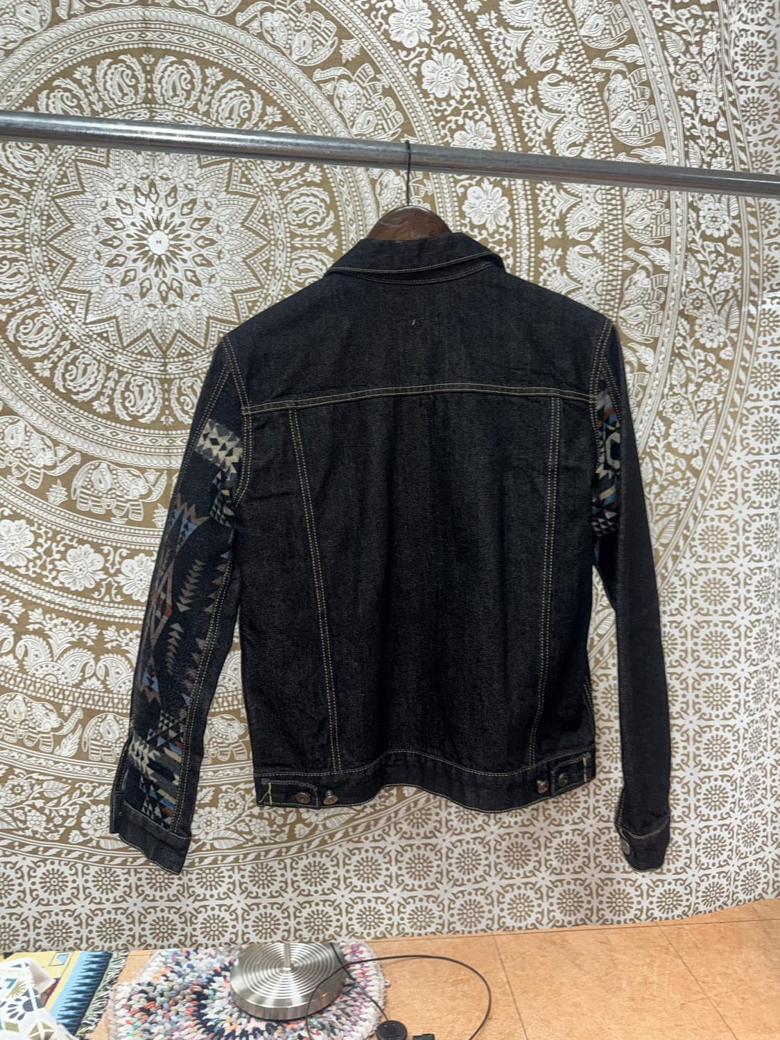 SEESAW 에스닉 나바호 흑청 데님 트러커  상품이미지5