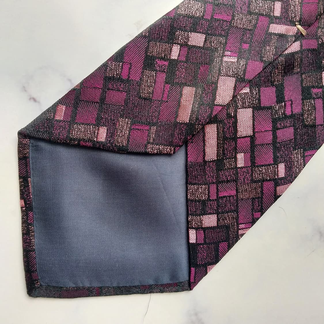 미쏘니 실크 퍼플 믹스 패턴 넥타이 10cm A+등급 K2308 상품이미지8